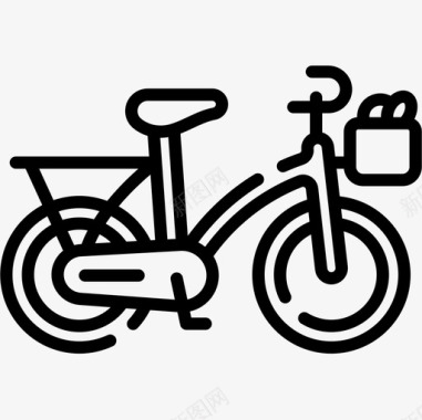 自行车弹簧58直线型图标图标