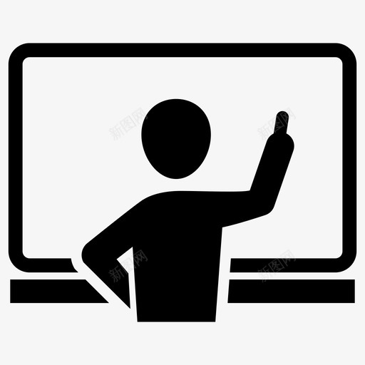 教师黑板教育图标svg_新图网 https://ixintu.com 学习 学生 教学 教师 教育 黑板