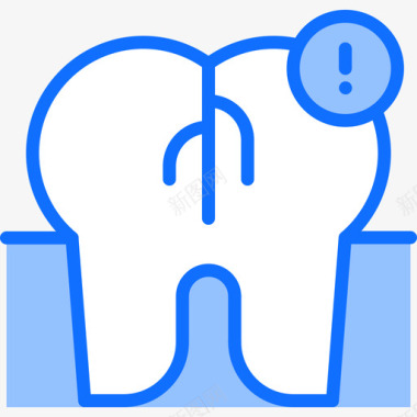裂缝牙医57蓝色图标图标