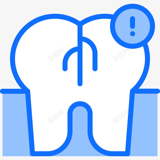 裂缝牙医57蓝色图标svg_新图网 https://ixintu.com 牙医 蓝色 裂缝