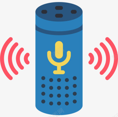 回声点语音助理3扁平图标图标