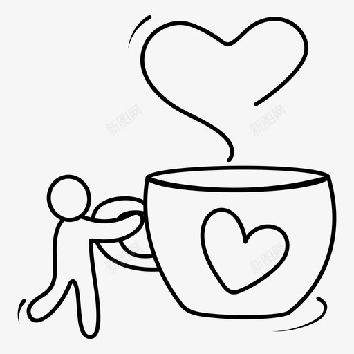 爱的茶茶杯最爱的茶图标svg_新图网 https://ixintu.com 一套 图标 婚礼 情人节 最爱 爱的 茶杯 订婚