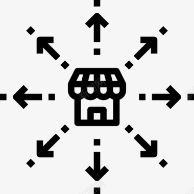 分销数字业务线性图标图标