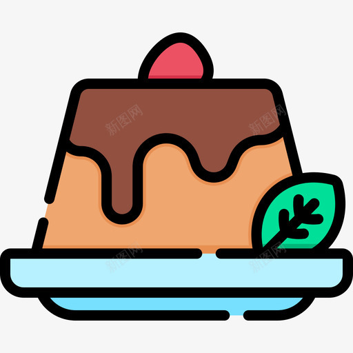 熔岩蛋糕咖啡店97线性颜色图标svg_新图网 https://ixintu.com 咖啡店 熔岩 线性 蛋糕 颜色