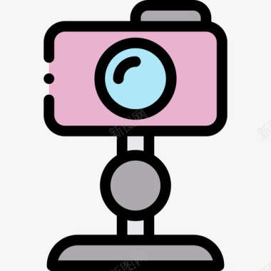 相机摄影64线性彩色图标图标