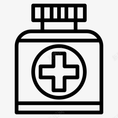 瓶子药水平医院图标图标