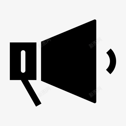 扬声器广告公告图标svg_新图网 https://ixintu.com 促销 公告 声音 广告 扬声器 星期五 音量 黑色