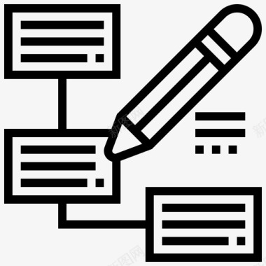 计划流程图组织图标图标