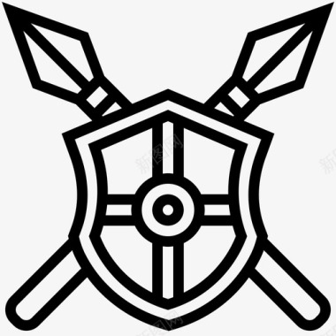 盾牌盔甲防御图标图标