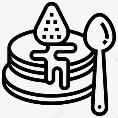 煎饼酒店服务24直系图标图标