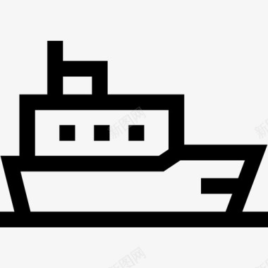船舶车辆和运输工具2直线图标图标