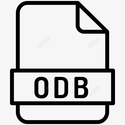 odb文件odb扩展名图标svg_新图网 https://ixintu.com odb 扩展名 文件