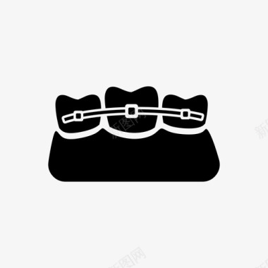 牙套护理牙科图标图标