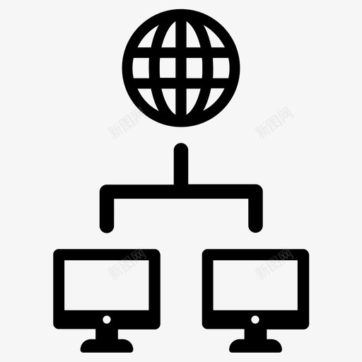 因特网计算机连接图标svg_新图网 https://ixintu.com 因特网 网络 计算机 连接