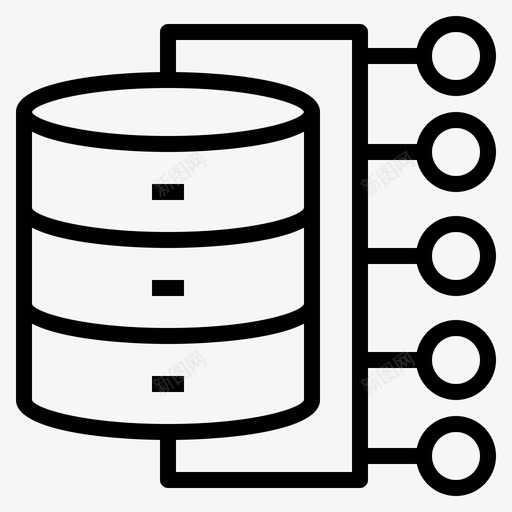 数据库通信连接图标svg_新图网 https://ixintu.com 信息技术 数据库 无线网络 概要 连接 通信 通信连