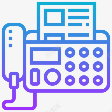 传真商务基础8梯度图标图标