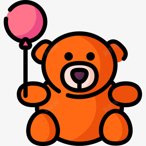 泰迪熊派对庆祝13直线颜色图标svg_新图网 https://ixintu.com 庆祝 泰迪 派对 熊派对 直线 颜色