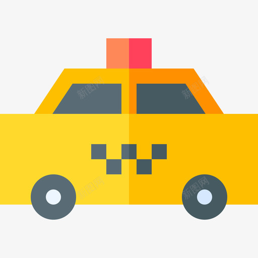 出租车车辆和交通工具图标svg_新图网 https://ixintu.com 交通工具 出租车 车辆