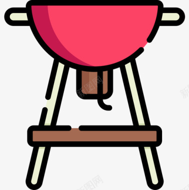 烤肉57春季线性颜色图标图标
