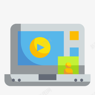 视频教程教育技术1平面图标图标
