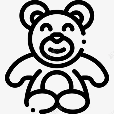 泰迪熊婴儿淋浴16直系图标图标