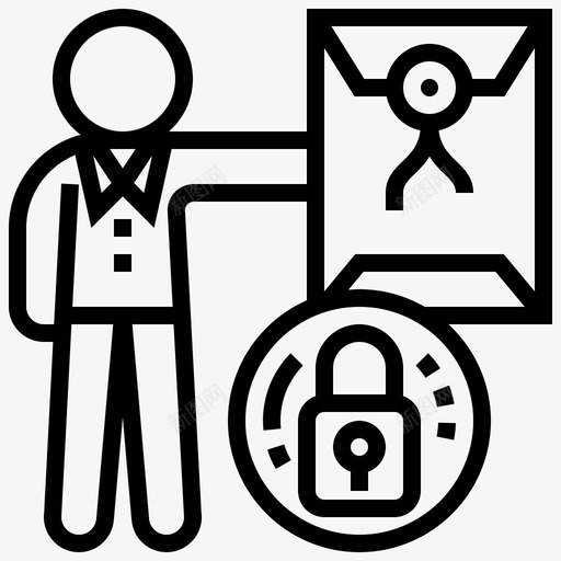 文档机密锁图标svg_新图网 https://ixintu.com 保护 信息 文档 机密 私有