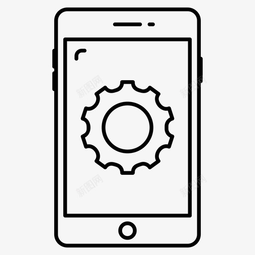 移动设置应用配置应用开发图标svg_新图网 https://ixintu.com 优化 应用 应用开发 搜索引擎 移动 管理 络线 维护 网络 设置 配置