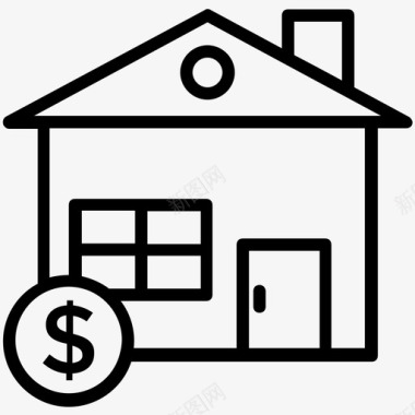 房屋贷款抵押贷款房地产图标图标
