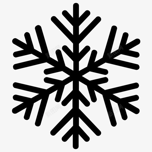 圣诞雪花花朵雪花几何雪花图标svg_新图网 https://ixintu.com 几何 图标 圣诞 花朵 设计 雪花