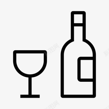 酒瓶子饮料图标图标