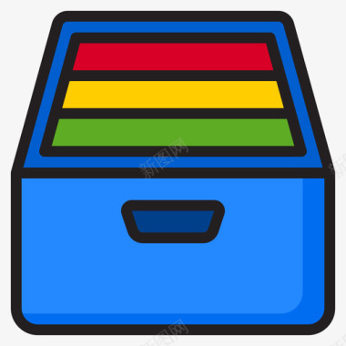 文件系统web主机66线性颜色图标图标