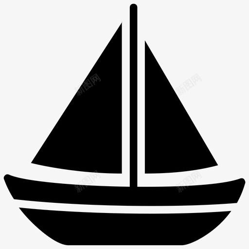船帆船游艇图标svg_新图网 https://ixintu.com 一组 图标 实体 帆船 游艇 船帆 运输
