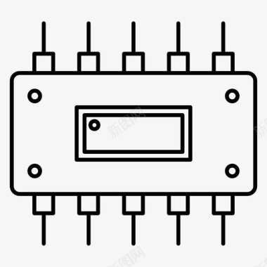 比较器ic芯片电子元件图标图标