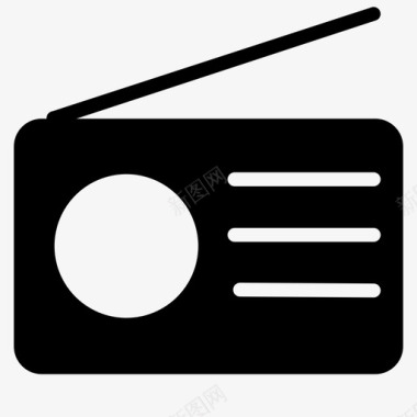 收音机音乐旧收音机图标图标