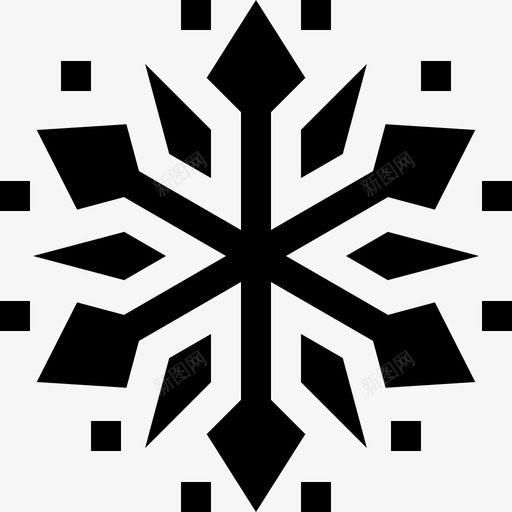 雪花气候变化8填充图标svg_新图网 https://ixintu.com 填充 气候变化 雪花