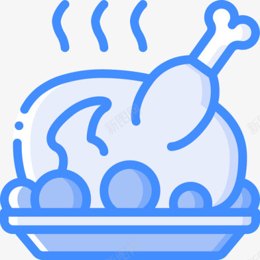 烤肉节日4蓝色图标图标