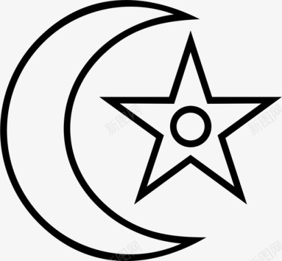 伊斯兰教文化半月图标图标