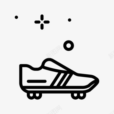 足球鞋运动109直线型图标图标