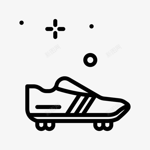 足球鞋运动109直线型图标svg_新图网 https://ixintu.com 直线 线型 足球鞋 运动