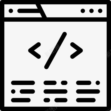 编程数字服务8线性图标图标