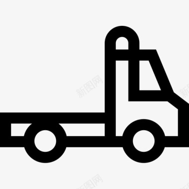 拖车车辆和运输工具2台直线式图标图标