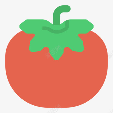 番茄水果和蔬菜扁平图标图标