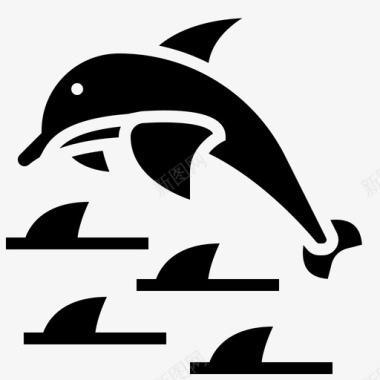 海豚夏123雕文图标图标