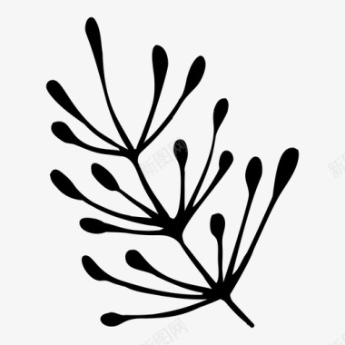 枝植物叶子图标图标