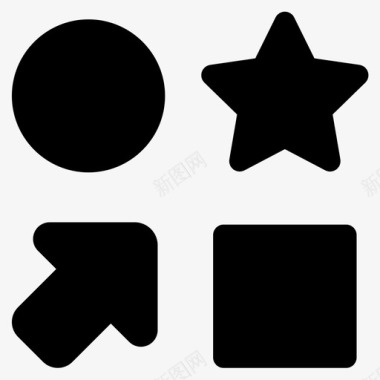 形状和符号图形90填充图标图标