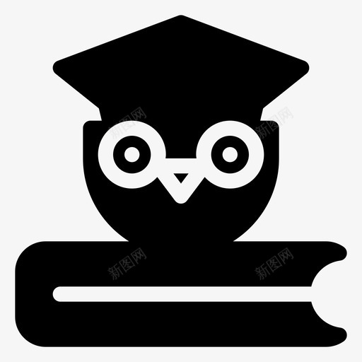 知识教育学校图标svg_新图网 https://ixintu.com 学校 教育 智慧 标志 知识