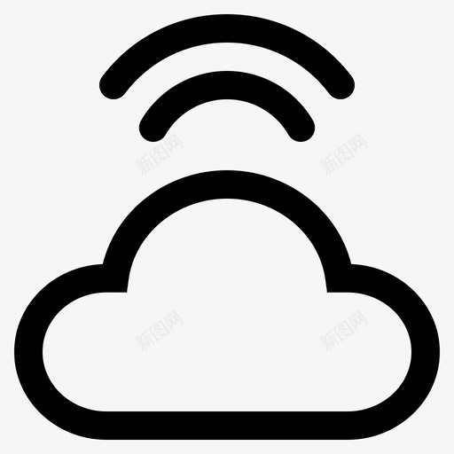 云wifi商务计算图标svg_新图网 https://ixintu.com wifi 云线 互联网 商务 数字 计算