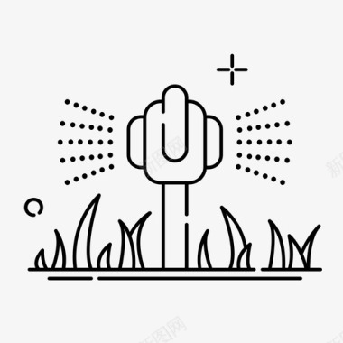 洒水机园艺草坪图标图标