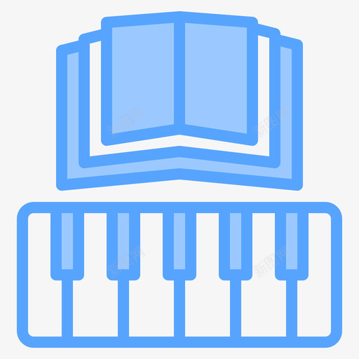 钢琴音乐和声音12蓝色图标svg_新图网 https://ixintu.com 声音 蓝色 钢琴 音乐