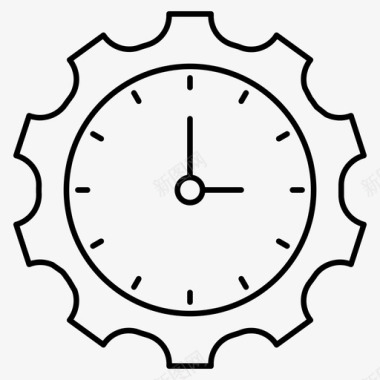 时间管理生产力时间维护图标图标